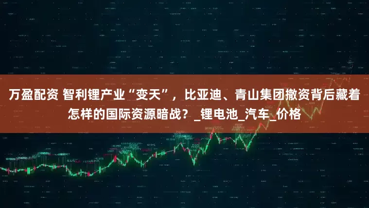万盈配资 智利锂产业“变天”，比亚迪、青山集团撤资背后藏着怎样的国际资源暗战？_锂电池_汽车_价格
