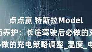 点点赢 特斯拉Model 3电池组均衡养护：长途驾驶后必做的充电策略调整_温度_电量_车主